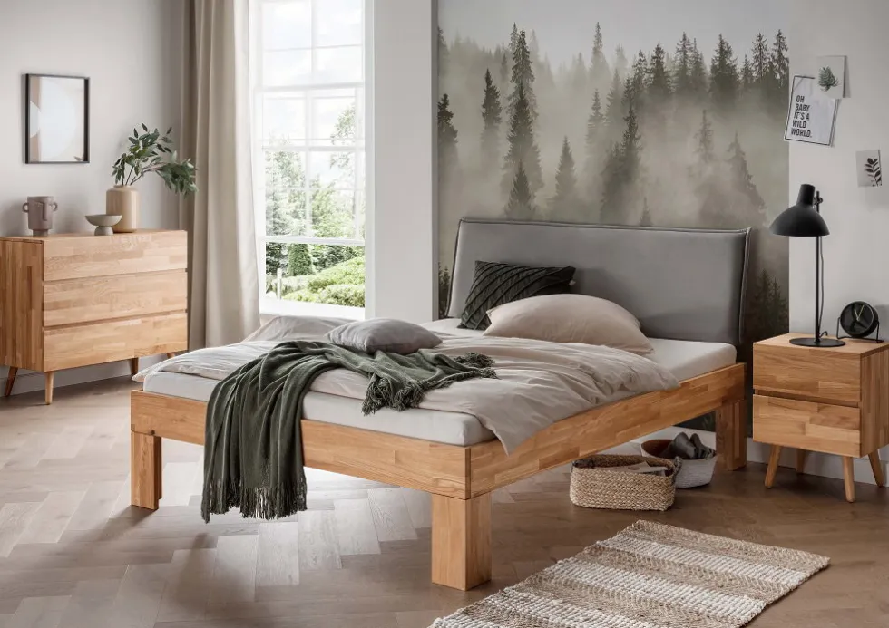 Jugendbett 'Grace IV' 140x200cm Wildeiche geölt