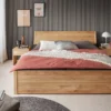 Jugendbett mit Bettkästen 140x200cm 'Marleen' Wildeiche massiv geölt