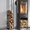 Kaminholzregal 25x150cm "Oliver III" Metall schwarz