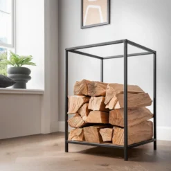 Kaminholzregal 40x60cm "Oliver IV" Metall schwarz