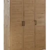 Kleiderschrank 143cm 3-trg. "Meran" Wildeiche massiv geölt