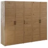 Kleiderschrank 238cm 5-trg. "Meran" Wildeiche massiv geölt