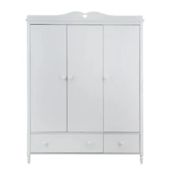 Kleiderschrank 2 oder 3-trg. "Meggie" MDF weiß lackiert 2-trg.