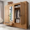 Kleiderschrank 4-trg. 'Anne' Kiefer eichefarbig SZ-0079