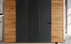 Kleiderschrank 5-trg. 304cm 'Salzburg' Wildeiche & Glas anthrazit