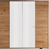 Kleiderschrank 4-trg. 245cm 'Salzburg' Wildeiche & Glas weiß
