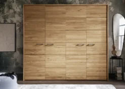 Kleiderschrank 4-trg. 245cm 'Salzburg' Wildeiche geölt