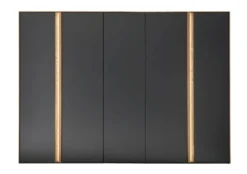 Kleiderschrank 5-trg. 300cm 'Wynwood' Wildeiche & MDF anthrazit