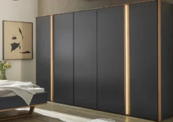 Kleiderschrank 5-trg. 300cm 'Wynwood' Wildeiche & MDF anthrazit