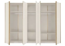 Kleiderschrank 5-trg. 300cm 'Wynwood' Wildeiche & MDF creme