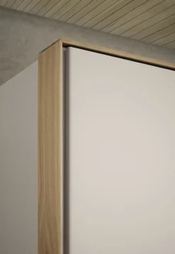 Kleiderschrank 5-trg. 300cm 'Wynwood' Wildeiche & MDF creme