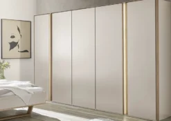 Kleiderschrank 5-trg. 300cm 'Wynwood' Wildeiche & MDF creme