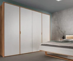 Kleiderschrank Wildeiche weiß verschiedene Breiten 'Alabama' 2-trg. 120cm