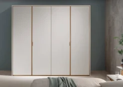 Kleiderschrank Wildeiche weiß verschiedene Breiten 'Alabama' 2-trg. 120cm