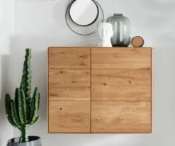 Kommode hängend oder stehend mit Türen 97cm 'Prag' Wildeiche geölt WZ-0546