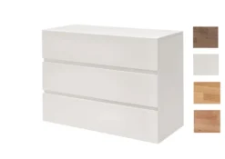 Kommode 4 Holzfarben zur Auswahl 'Grace' 100cm Massivholz Buche Mokka-farbig gebeizt