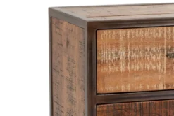 Kommode 60x117cm 'Compton' recyceltes Altholz & Eisen vintage