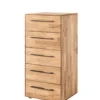 Kommode 50x103cm 3 Griffvarianten 'Watson' Wildeiche geölt Steggriff schwarz