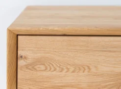 Kommode 101x101cm 'Jannik' Wildeiche massiv 2 Türen 2x Holz