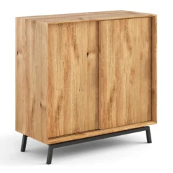 Kommode 101x101cm 'Jannik' Wildeiche massiv 2 Türen 2x Holz