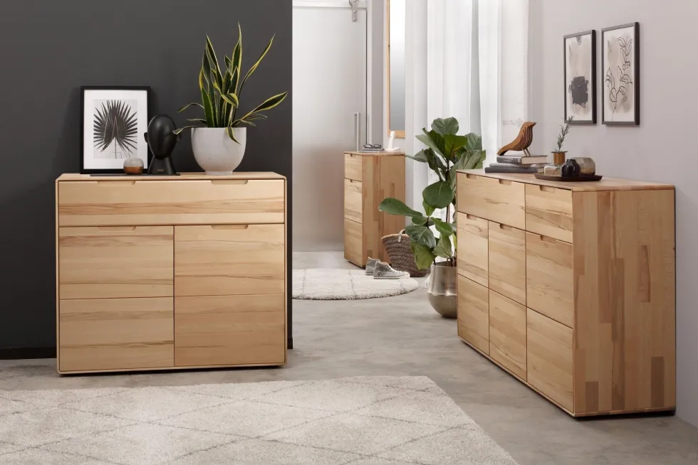 Kommode 100x91cm "Kent" Kernbuche massiv AV