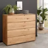 Kommode 100x91cm "Kent" Wildeiche massiv 4SK