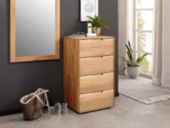 Kommode 51x91cm "Kent" Wildeiche massiv 4SK