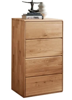 Kommode 51x91cm "Messina" Wildeiche massiv 4SK