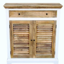 Kommode 109x111cm 'Nizza' Mango weiß natur