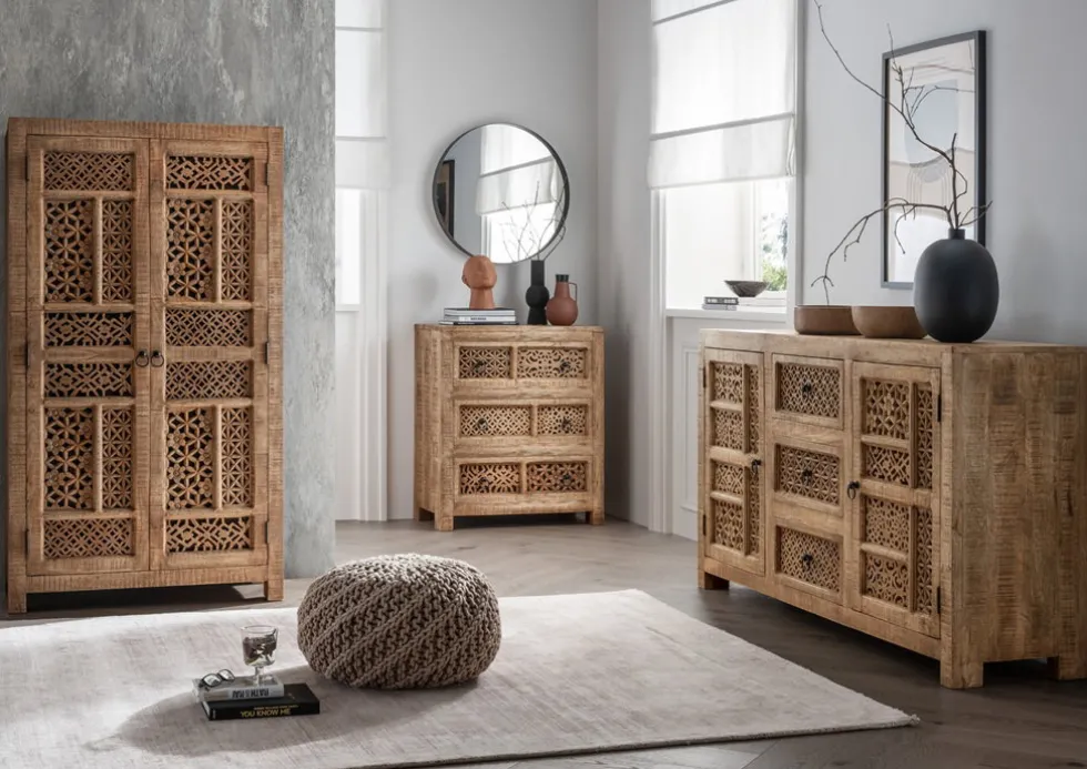 Kommode 70x82cm 'Shania' Mangoholz massiv