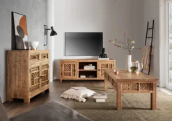 Kommode 90x90cm 'Shania' Mangoholz massiv