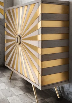 Kommode 94x112cm 'Sonne' Mango massiv