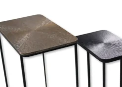 Konsolentisch 2er-Set "Palace" schwarz & Alu gold