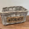 Korb 40x23cm "Style your Life" Rattan weiß