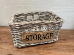 Korb 40x23cm "Style your Life" Rattan weiß