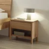 Nachtkommode Metallfrei 'Natura Oak II' 45x43cm Wildeiche massiv