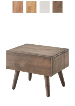 Nachttisch 4 Holzfarben zur Auswahl 'Grace' 45cm Massivholz Kernbuche natur geölt