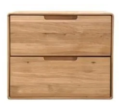 Nachttisch 51x45cm "Kent" Wildeiche massiv