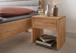 Nachttisch 45x45cm 'Kiara' Wildeiche massiv geölt mit SK