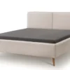 Polsterbett verschiedene Breiten 'Bordeaux I' Wildeiche Stoff beige 180x200cm