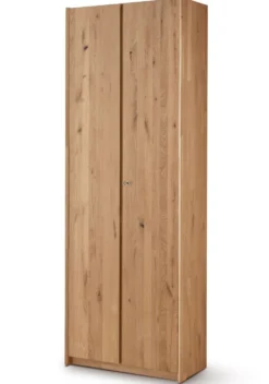 Regal 80x222cm 'Athen' Wildeiche oder Kernbuche geölt Wildeiche 2 hohe Türen