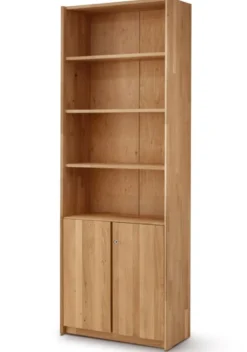 Regal 80x222cm 'Athen' Wildeiche oder Kernbuche geölt Wildeiche 2 hohe Türen