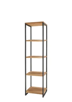 Regal 40x160cm 'Lissabon' Wildeiche Stahl schwarz