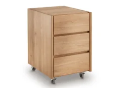 Rollcontainer 40cm 'Athen' Wildeiche oder Kernbuche geölt Wildeiche