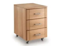 Rollcontainer 40cm 'Como' Wildeiche oder Kernbuche geölt Kernbuche