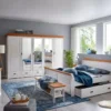Schlafzimmer "Mailand-Honig" Kiefer weiß SZ-0132