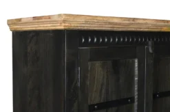 Schrank 98x176cm 'Mumbai' Mango natur & schwarz