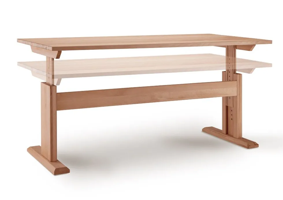 Schreibtisch 120cm 'Lars' Kernbuche geölt