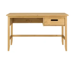 Schreibtisch 129cm "Maja" Kiefer massiv laugenfarbig
