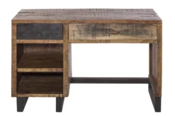 Schreibtisch 120x80cm 'Metro' Altholz & Eisen